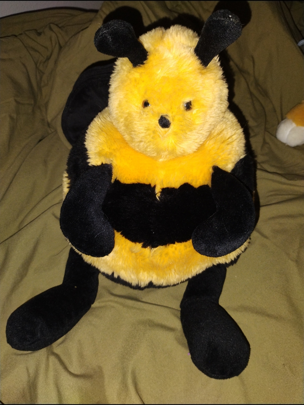 Plush Bee Stuffed Animal - Yellow & Black Cute Cuddly Toy